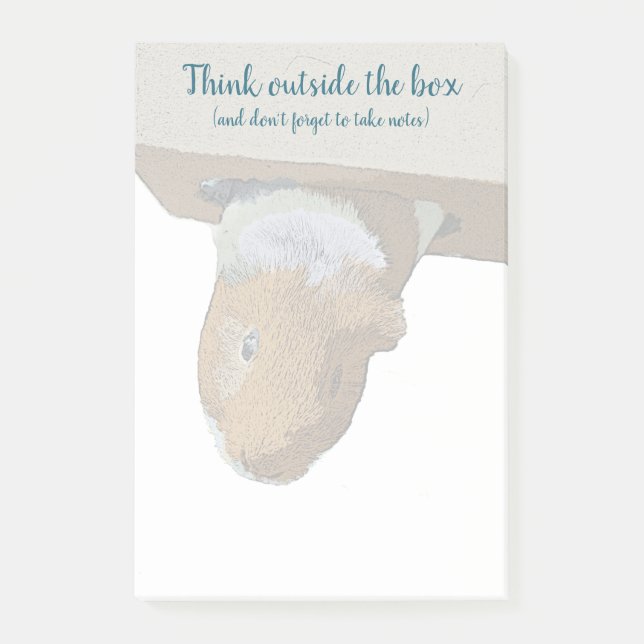 Think Outside the Box Guinea Pig Post-It Notes (Front)