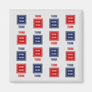 Think outside the box inspirational magnet