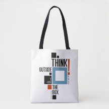 Think Outside the Box Inspirational Tote Bag