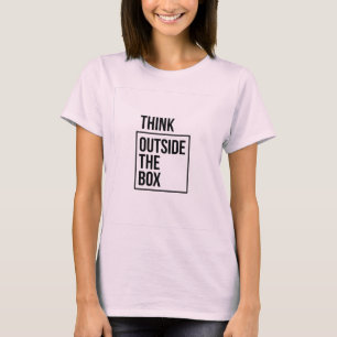Think outside the box inspirational typography T-Shirt
