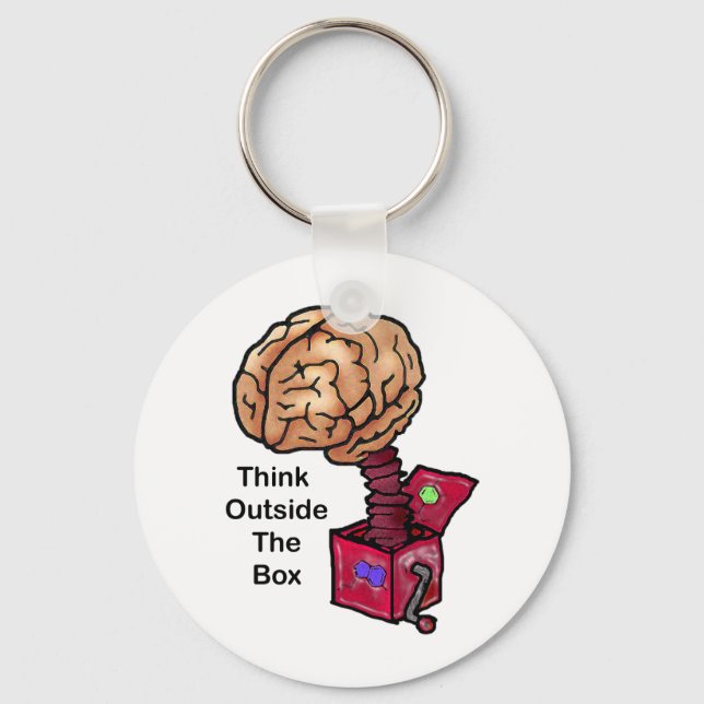 Think Outside the Box Key Ring (Front)