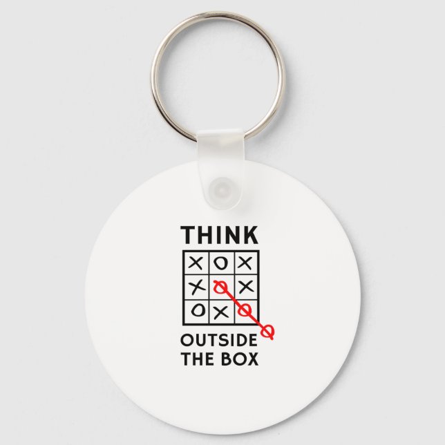 Think Outside The Box Key Ring (Front)