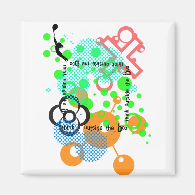 think outside the box magnet (Front)