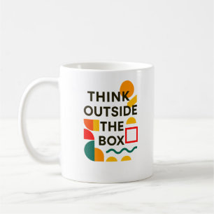Think Outside the Box – Motivational Abstract Coffee Mug