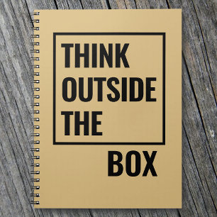 Think Outside the Box Motivational Quote Notebook