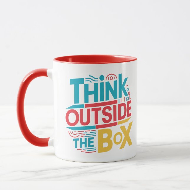 Think outside the box  mug (Left)