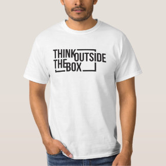 Think Outside the Box - text t-shirt