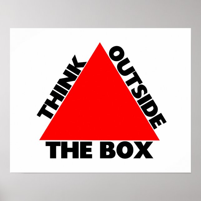 Think Outside The Box With Triangle Poster (Front)