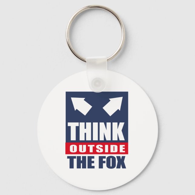 Think outside the fox key ring (Front)