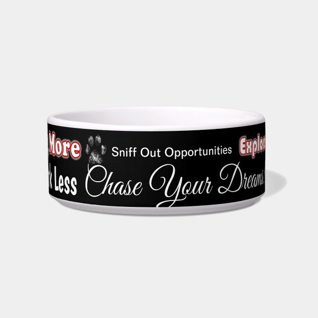 Think PAWsitive Dog Bowl (Front)