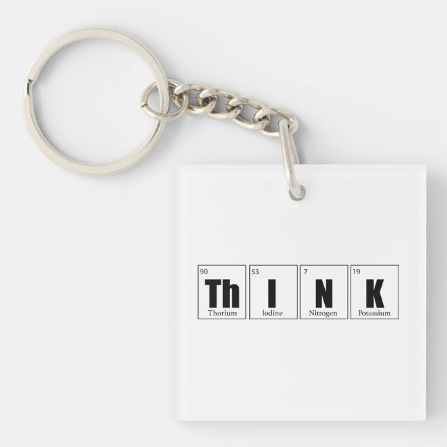 Think Periodic table Key Ring (Front)