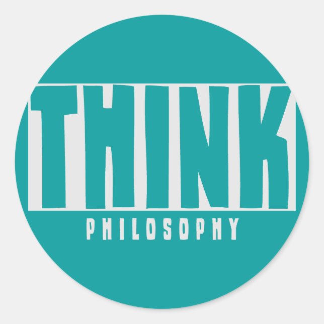 Think Philosophy Classic Round Sticker (Front)