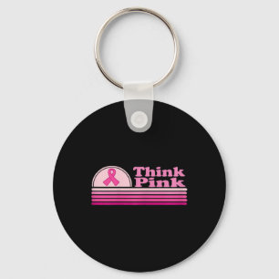 Think Pink Breast Cancer Awareness Month Key Ring