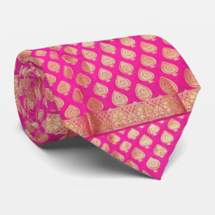 Think Pink Saree Silk in the Perfect Tie
