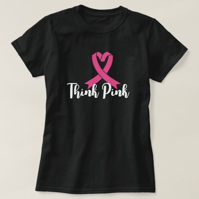 Think Pink – Wear Hope, Spread Strength T-Shirt (Design Front)