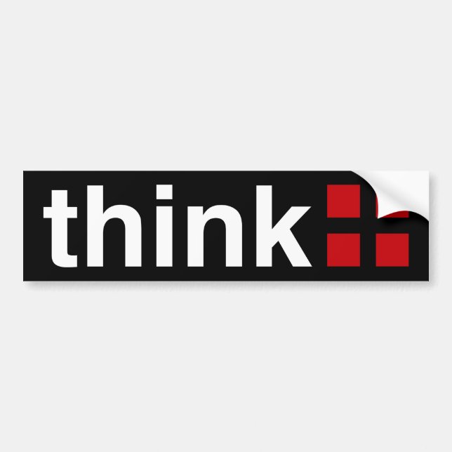 Think Positive Bumper Sticker (Front)