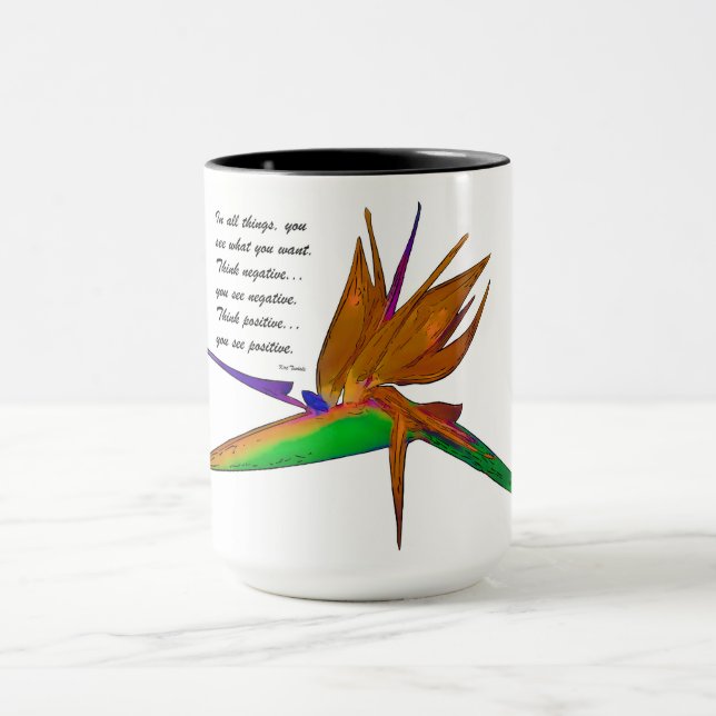 Think Positive Custom Coffee Mug (Center)
