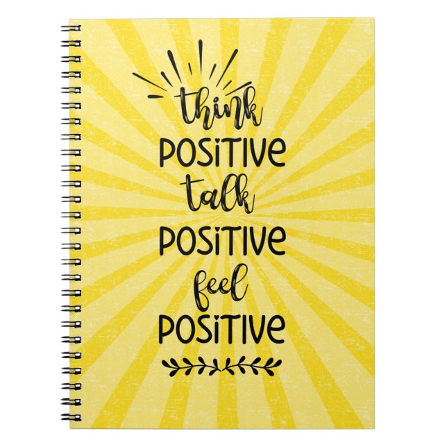 think positive feel positive mental health card notebook (Front)