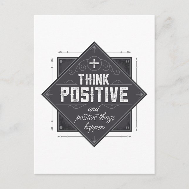 Think Positive Postcard (Front)