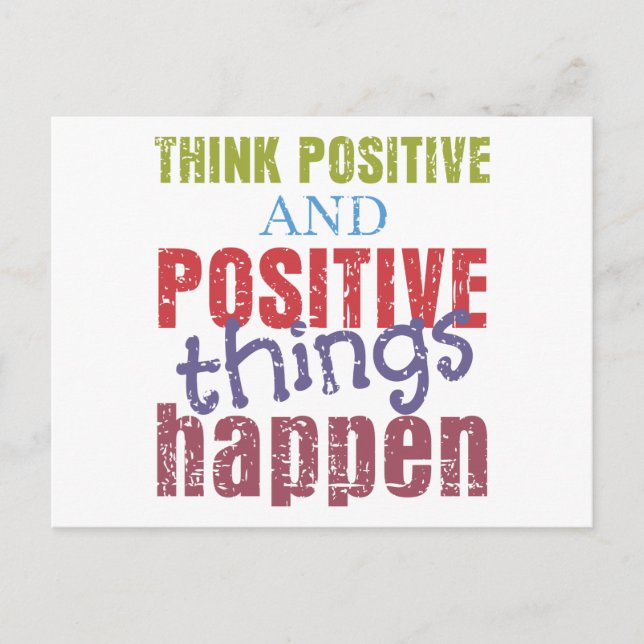 Think Positive Postcard (Front)