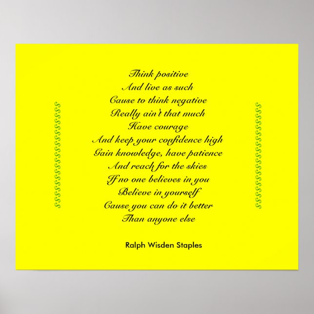 Think positive poster (Front)