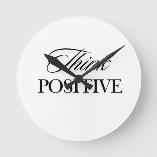 Think positive round clock (Front)