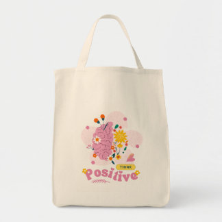 Think Positive Tote Bags