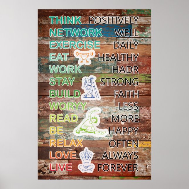 Think Positively Poster Decoration (Front)