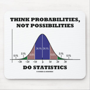 Think Probabilities, Not Possibilities Statistics Mouse Mat