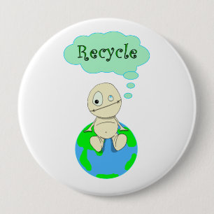 Think...Recycle 10 Cm Round Badge