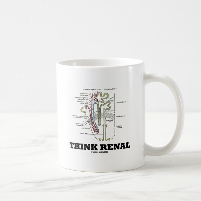 Think Renal (Kidney Nephron) Coffee Mug (Right)