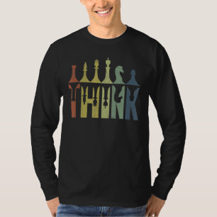 Think Retro Vintage Chess Pieces Player Chess Coa T-Shirt