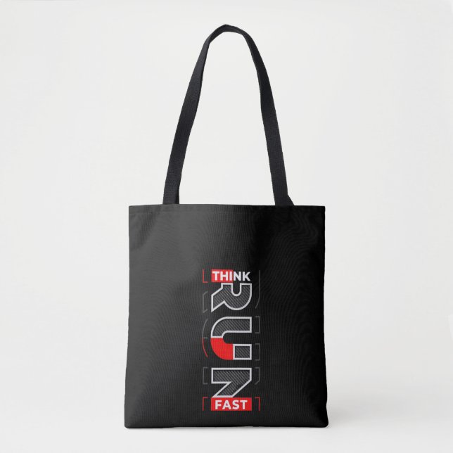 Think run fast  tote bag (Front)