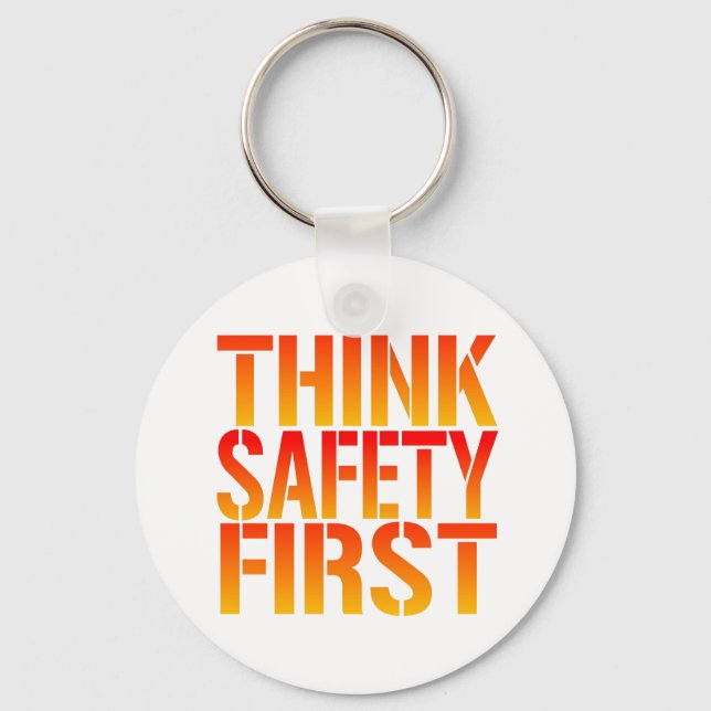 Think Safety First Key Ring (Front)