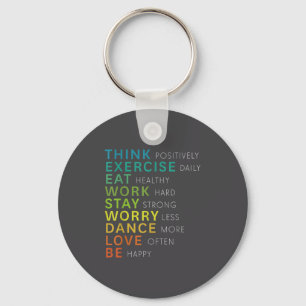 Think Sitive Affirmation Insrational Motivational Key Ring