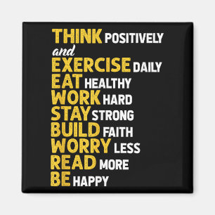 Think Sitively Exercise Daily Gym Workout Motivati Magnet