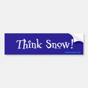 Think Snow Bumper Sticker