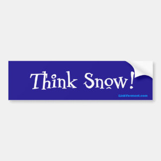 Think Snow Bumper Sticker