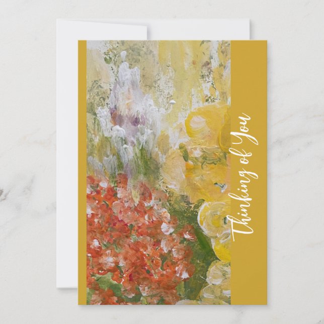 Think Spring Flat Note Card (Front)