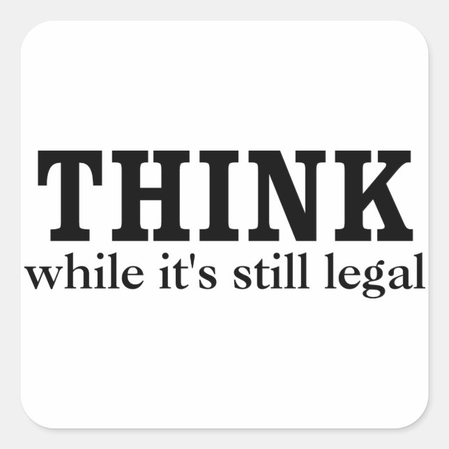 THINK SQUARE STICKER (Front)
