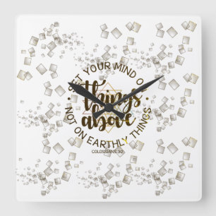 think square wall clock