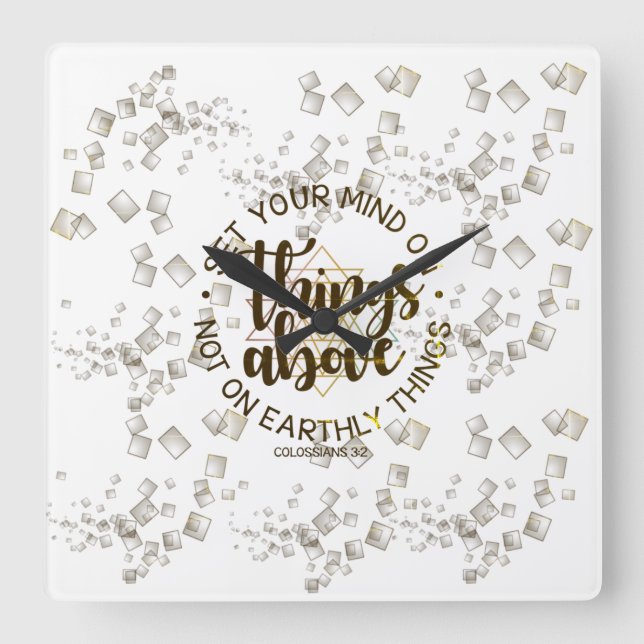 think square wall clock (Front)