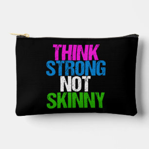 Think Strong Not Skinny Motivational Fitness Accessory Pouch