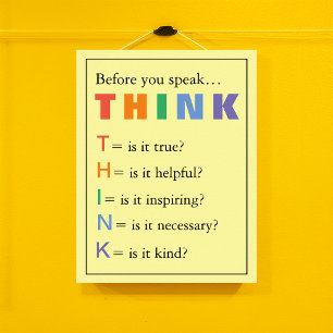 THINK Teachers Classroom Encouragement Poster
