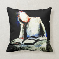 "THINK" Throw Pillow With Art by Jack Larson