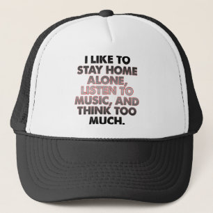 Think Too Much Funny Introvert Ball Cap Hat