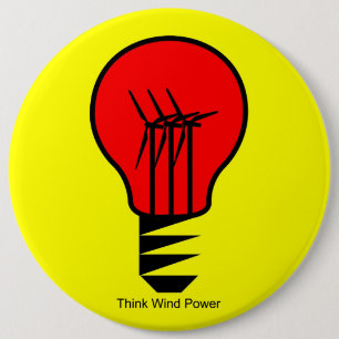Think Wind Power 6 Cm Round Badge