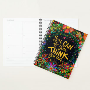 Think You Can Pretty Inspirational Floral Trendy Planner