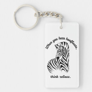 Think Zebras Key Ring