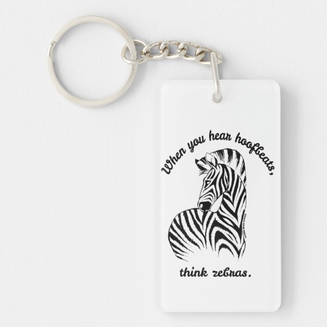Think Zebras Key Ring (Front)